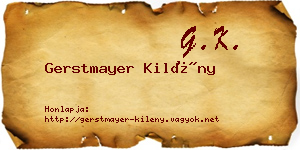 Gerstmayer Kilény névjegykártya